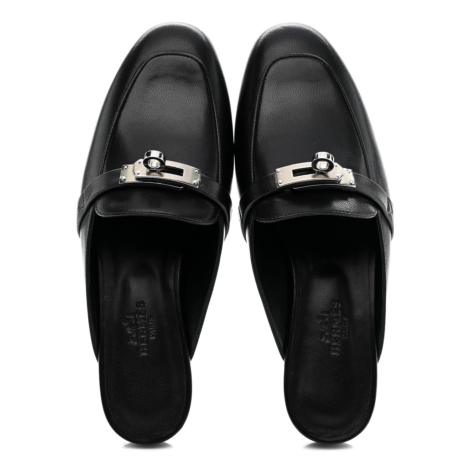 Hermes Goatskin Oz Mules 35 Black 2 of 9