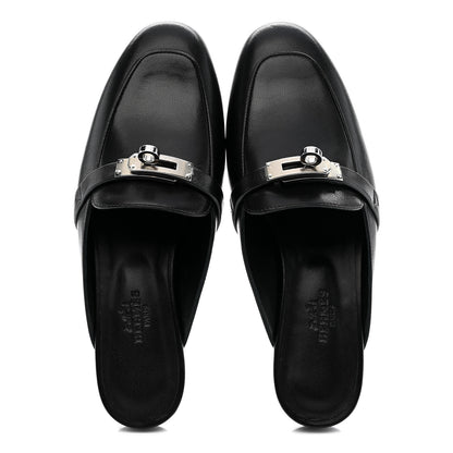 Hermes Goatskin Oz Mules 35 Black 2 of 9