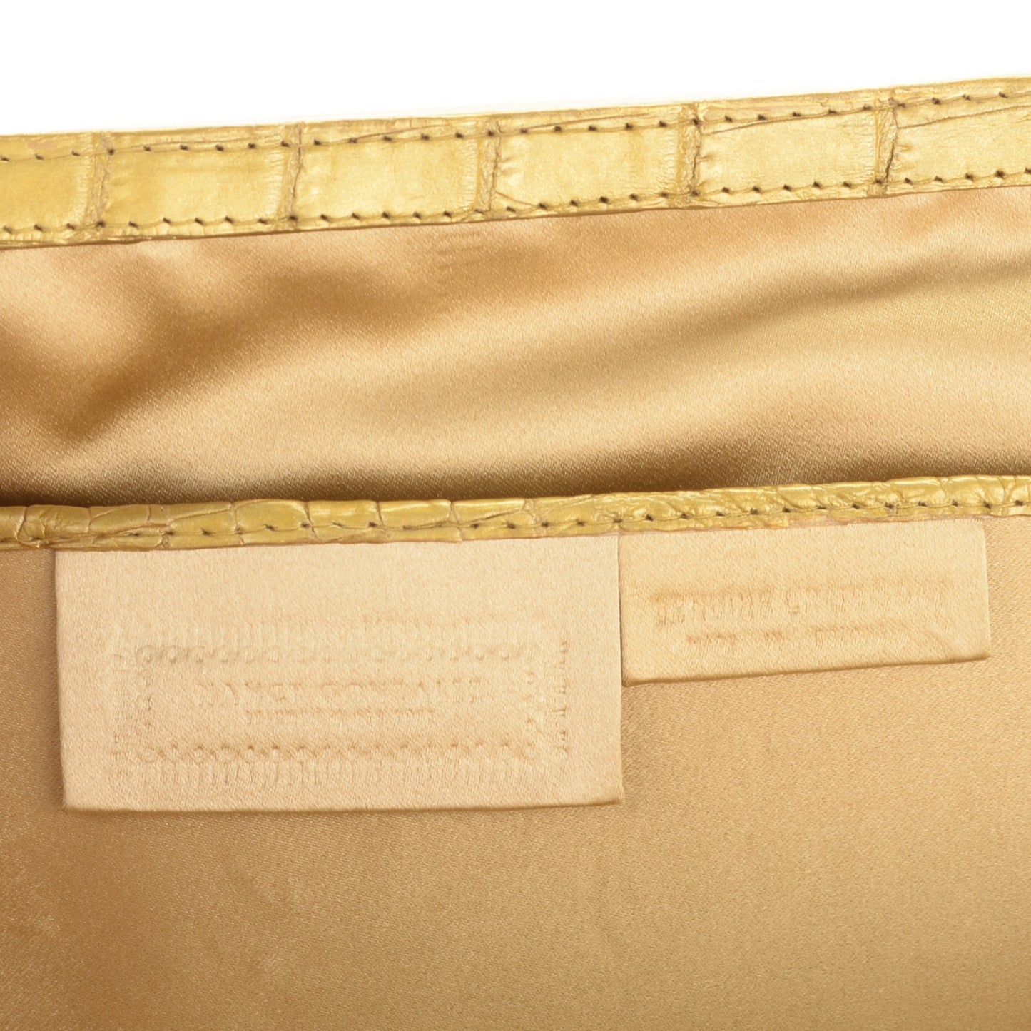 Crocodile Clutch Gold