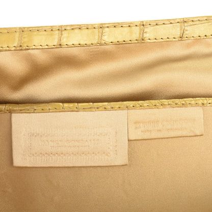 Nancy Gonzalez Crocodile Clutch Gold 6 of 6