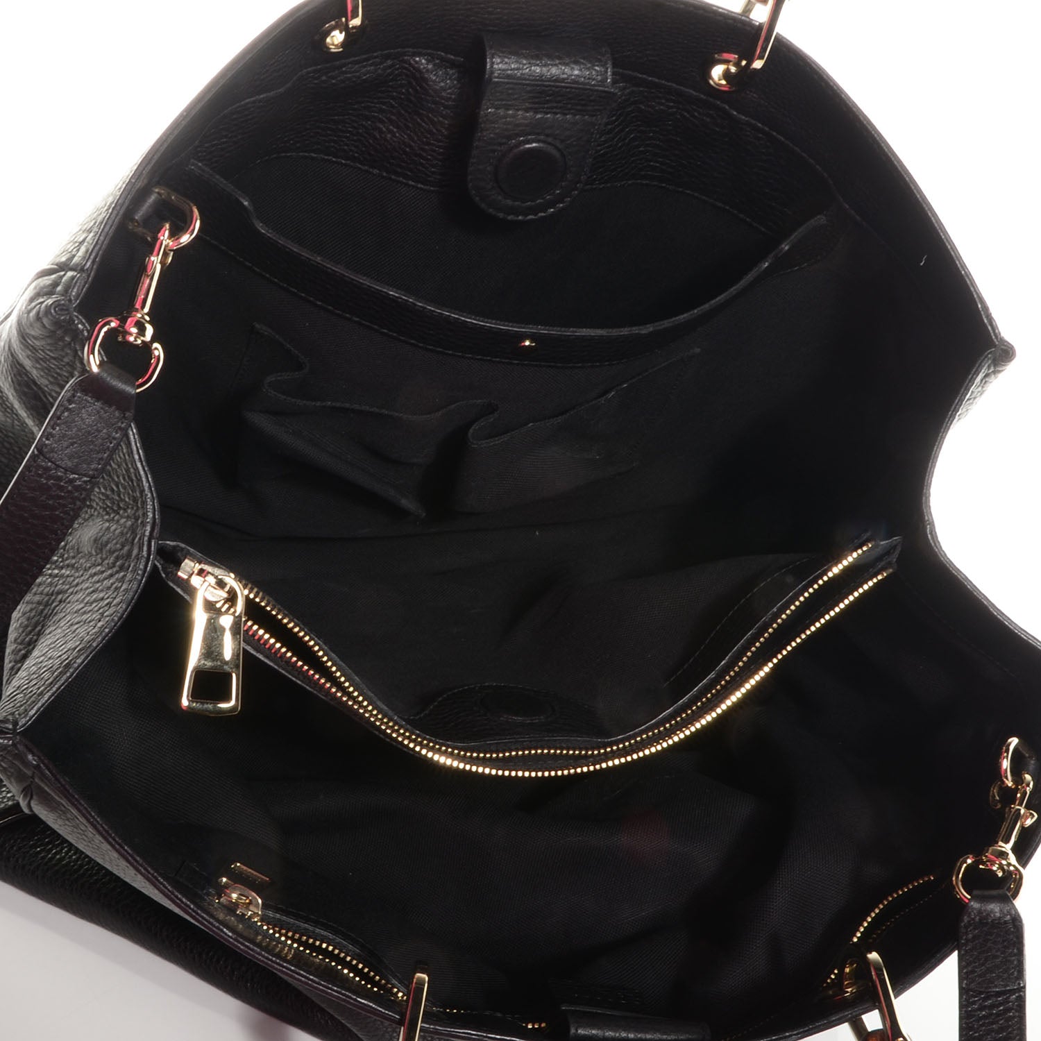 Gucci Leather Large Bamboo Shopper Tote Black 5 of 8