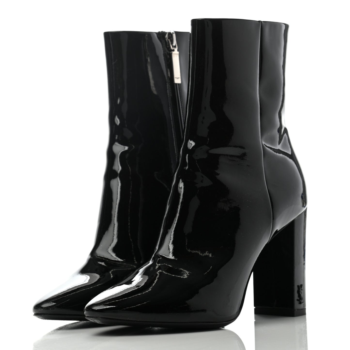 Patent Loulou 95 Ankle Zip Boot 36.5 Black
