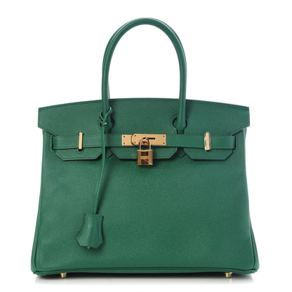 Hermes Epsom Birkin 30 Vert Vertigo 1 of 35