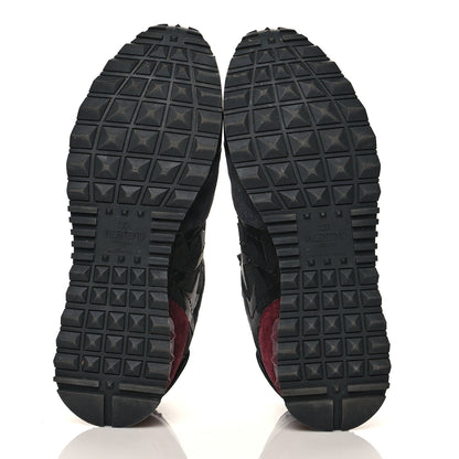 Valentino Garavani Fabric Suede Camustars Mens Rockrunner Sneakers 40 Black 6 of 11