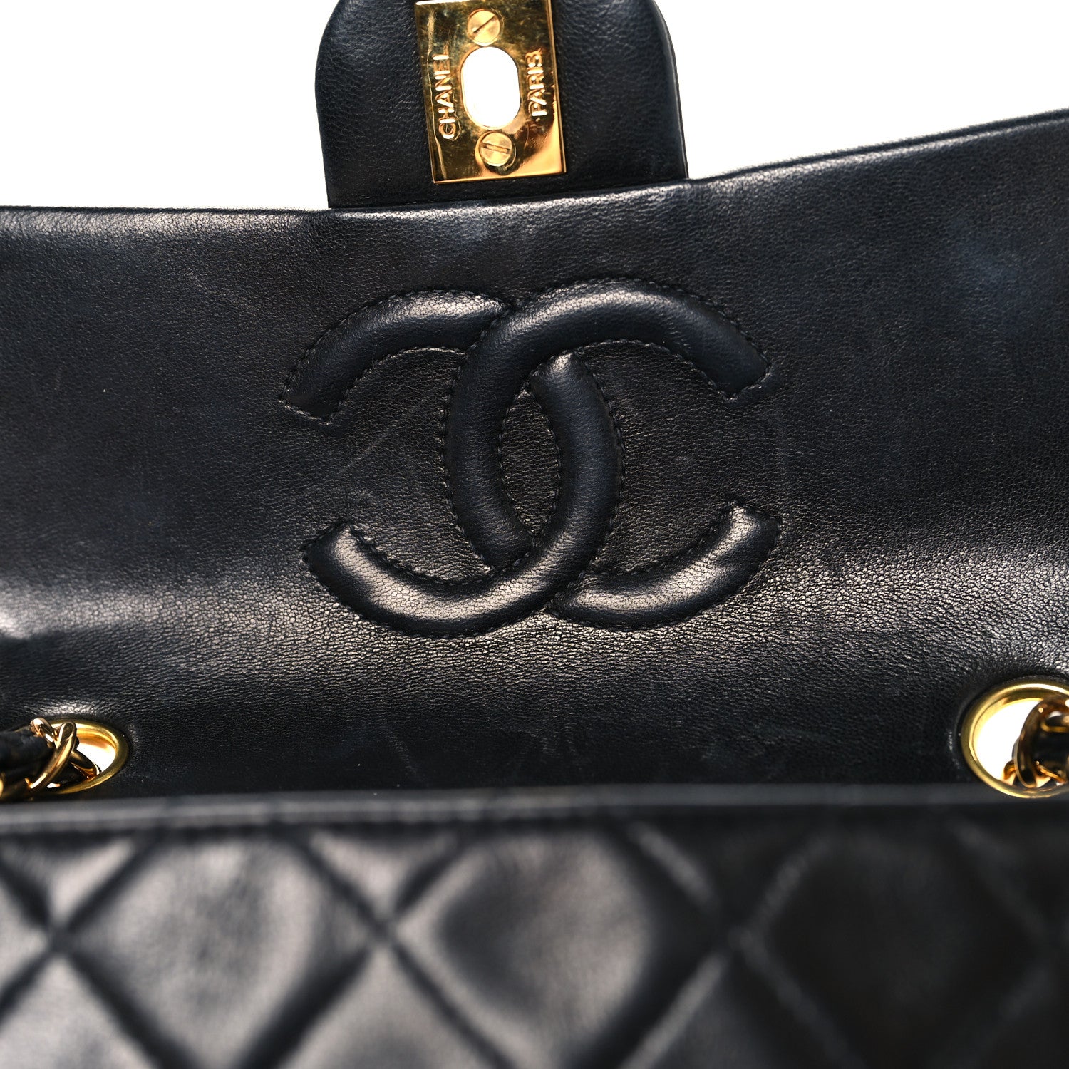 Chanel Lambskin Quilted Mini Square Flap Black 11 of 12