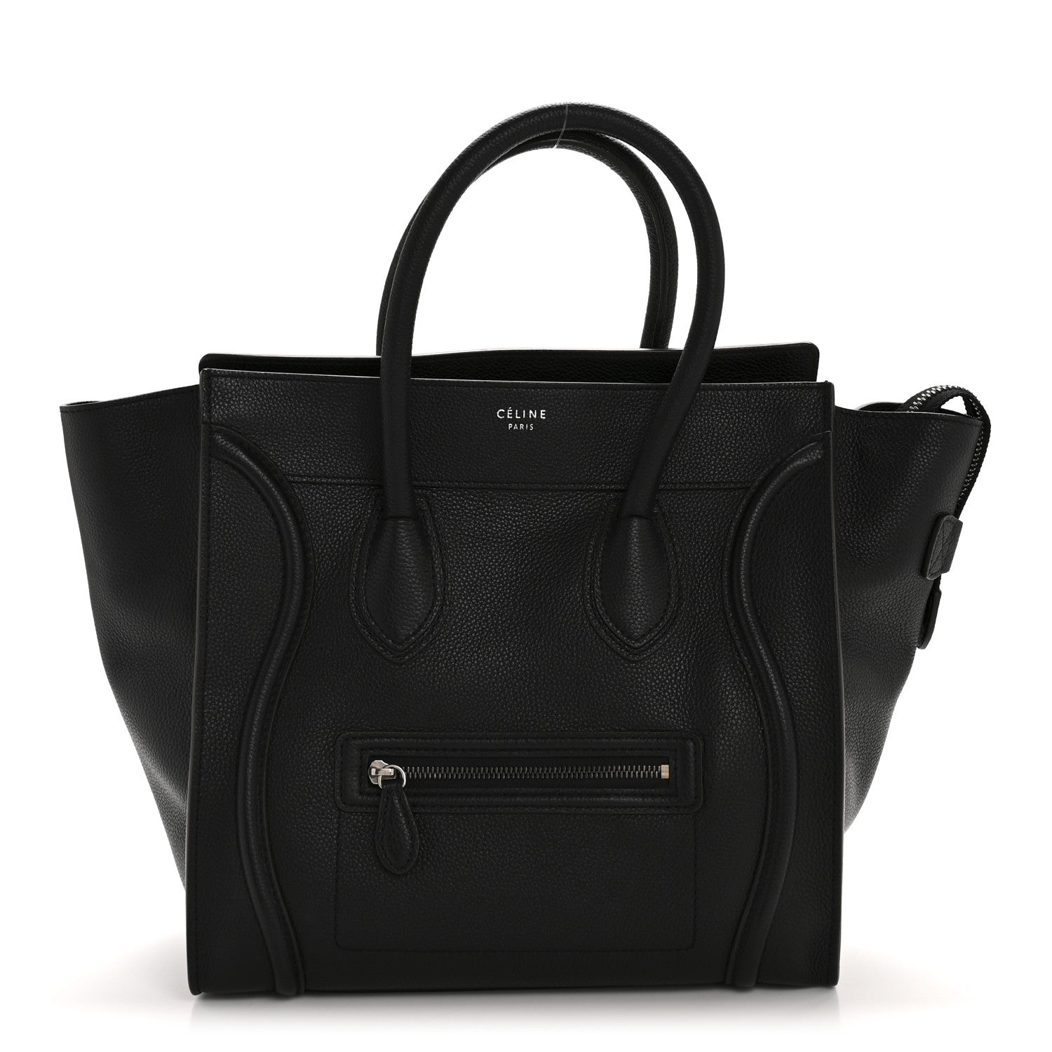 Celine Drummed Calfskin Mini Luggage Black 1 of 11