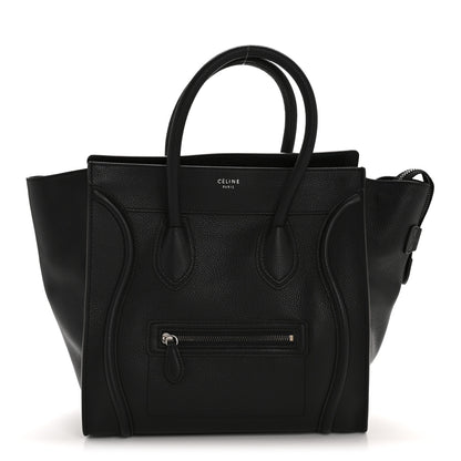 Celine Drummed Calfskin Mini Luggage Black 1 of 11