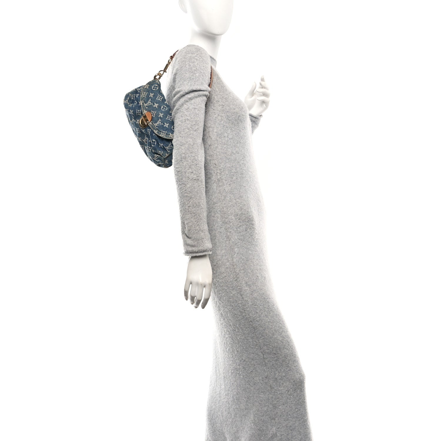 Louis Vuitton Monogram Denim Mini Pleaty Blue 2 of 11