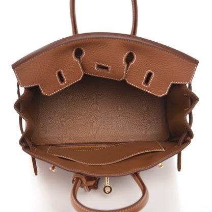 Hermes Togo Birkin 25 Gold 5 of 34