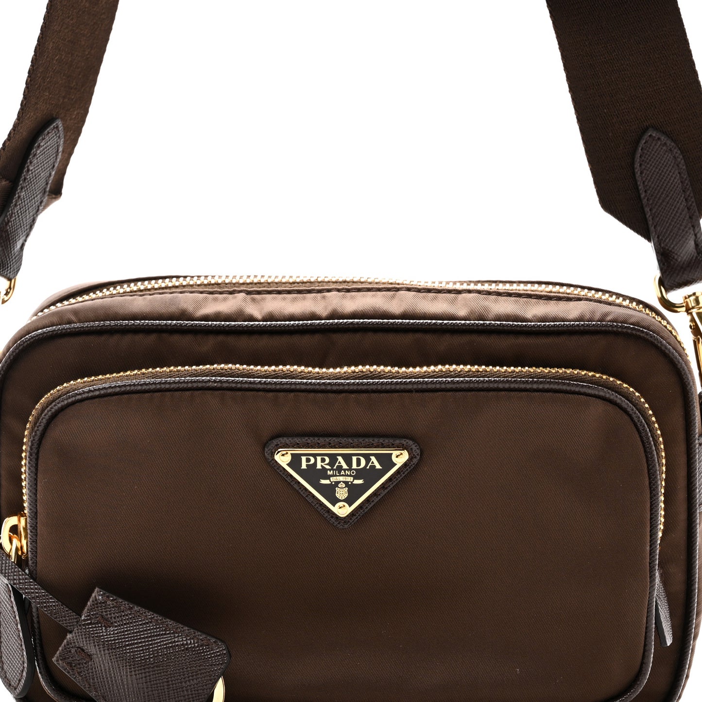 Re-Nylon Saffiano Mini Shoulder Bag Sienna