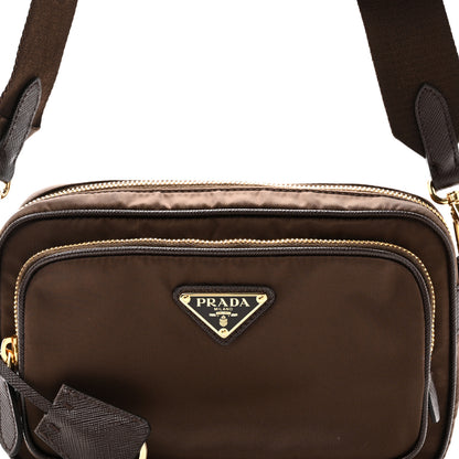 Prada Re-Nylon Saffiano Mini Shoulder Bag Sienna 7 of 9