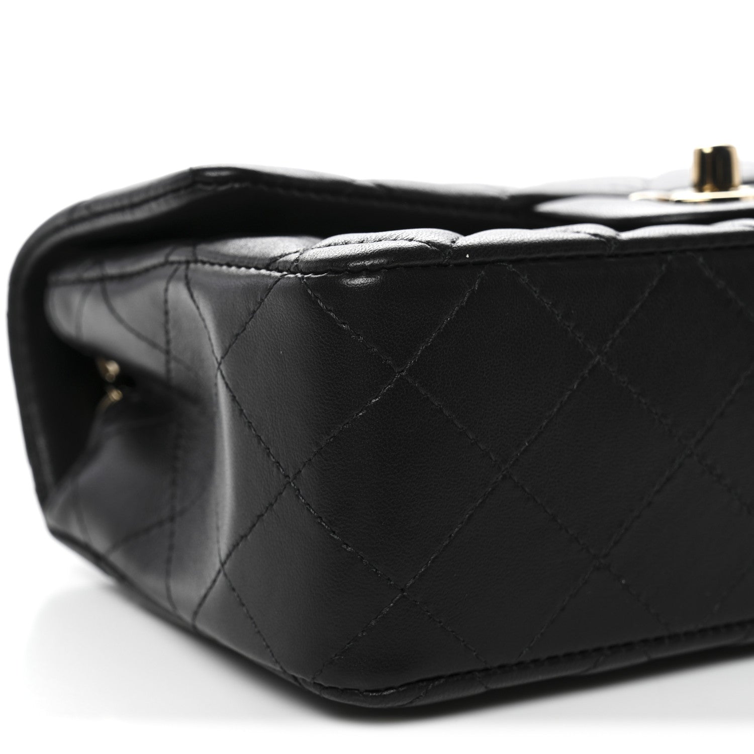 Chanel Lambskin Quilted Mini Rectangular Flap Black 9 of 11