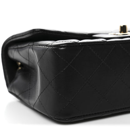 Chanel Lambskin Quilted Mini Rectangular Flap Black 9 of 11