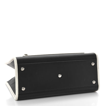 Fendi Vitello Century Opaco F is Fendi Bi-Color Small Runaway Satchel Black White Ice 4 of 8