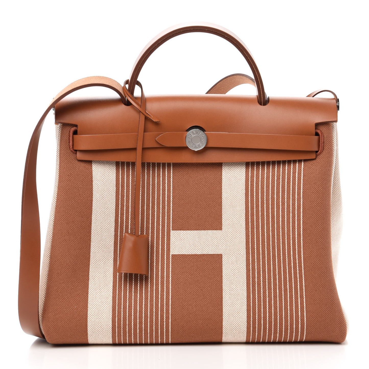 Vache Hunter Toile H Vibration Herbag Zip Retourne 31 PM Fauve Ecru Beige