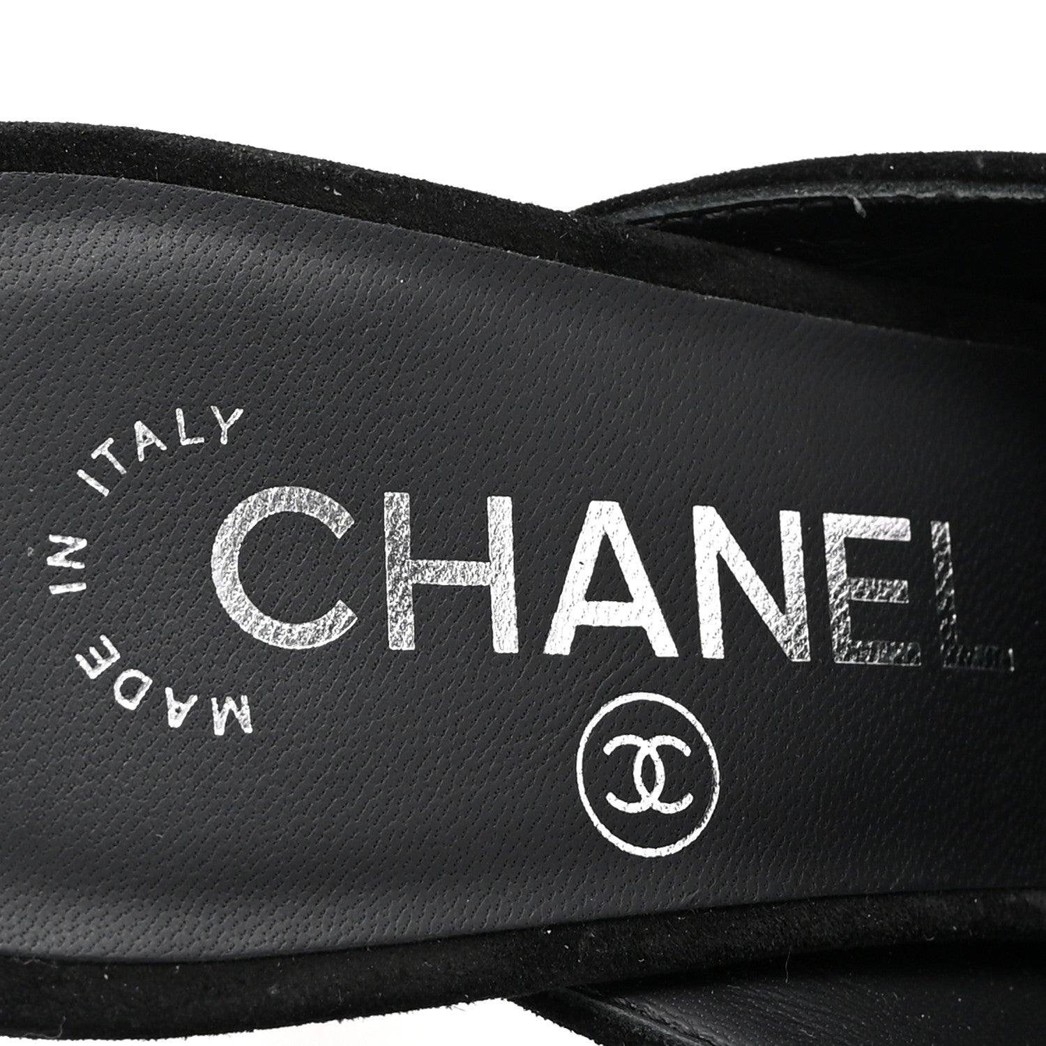 Chanel Suede Grosgrain Crystal Star Mules 37 Black 7 of 11