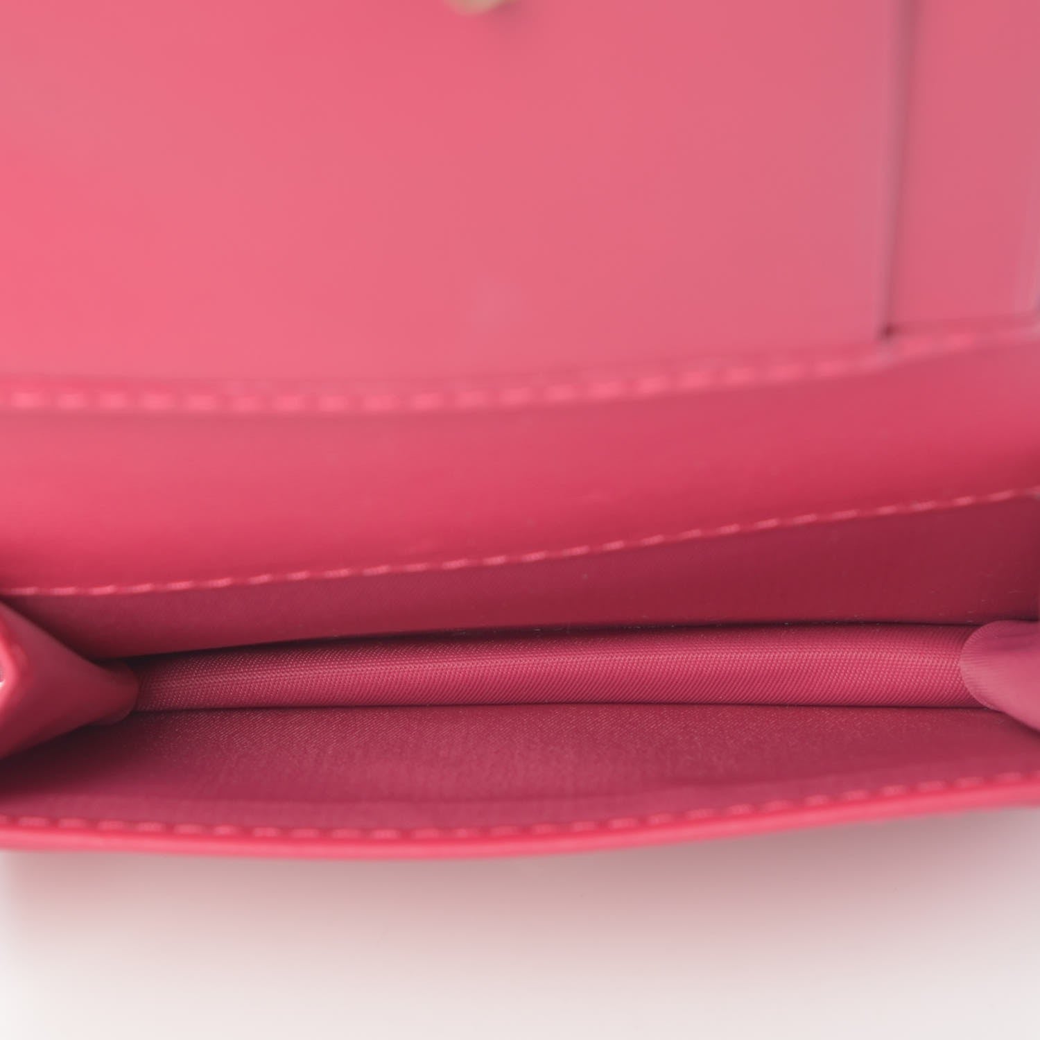 Christian Dior Patent Cannage Lady Dior Card Holder Fuchsia 7 of 9