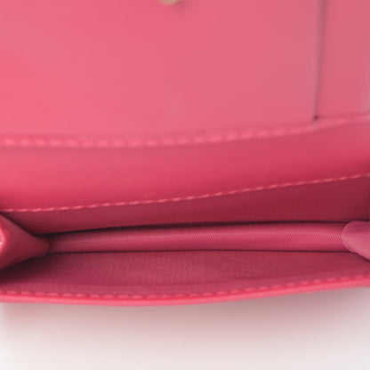 Christian Dior Patent Cannage Lady Dior Card Holder Fuchsia 7 of 9