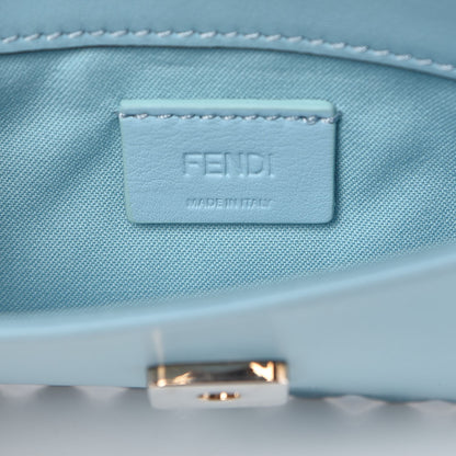 Fendi Vitello Century Lucido Nappa Hypnoteyes Scalloped Studded Tube Wallet on Chain Turchese Pallido Blueberry Multicolor 6 of 11