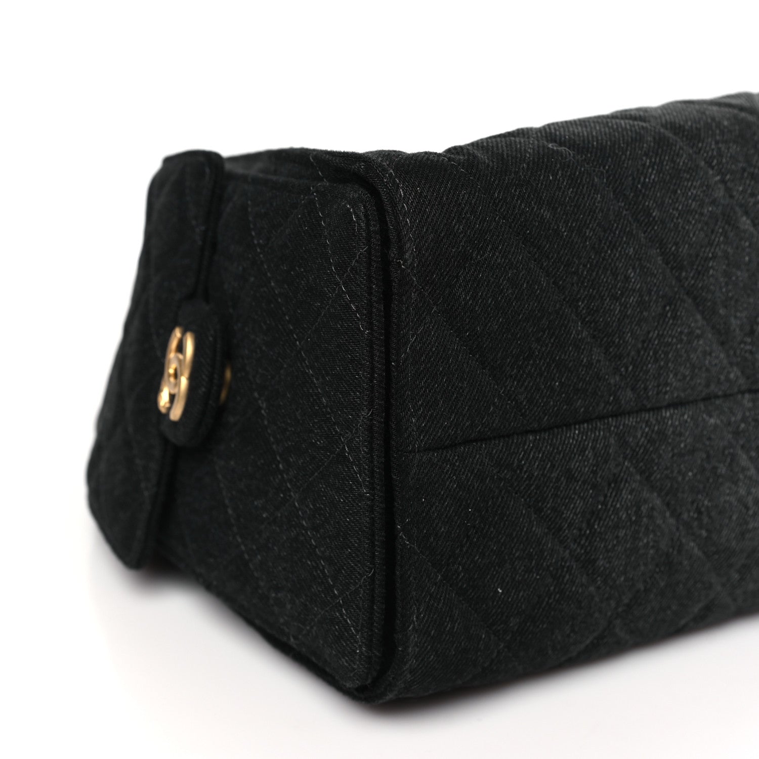 Chanel Washed Denim Quilted Small Chanel 25 Handbag Black 9 of 10