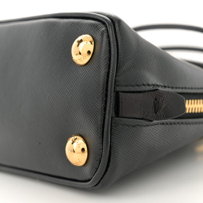 Prada Saffiano Lux Mini Promenade Tote Black 10 of 11
