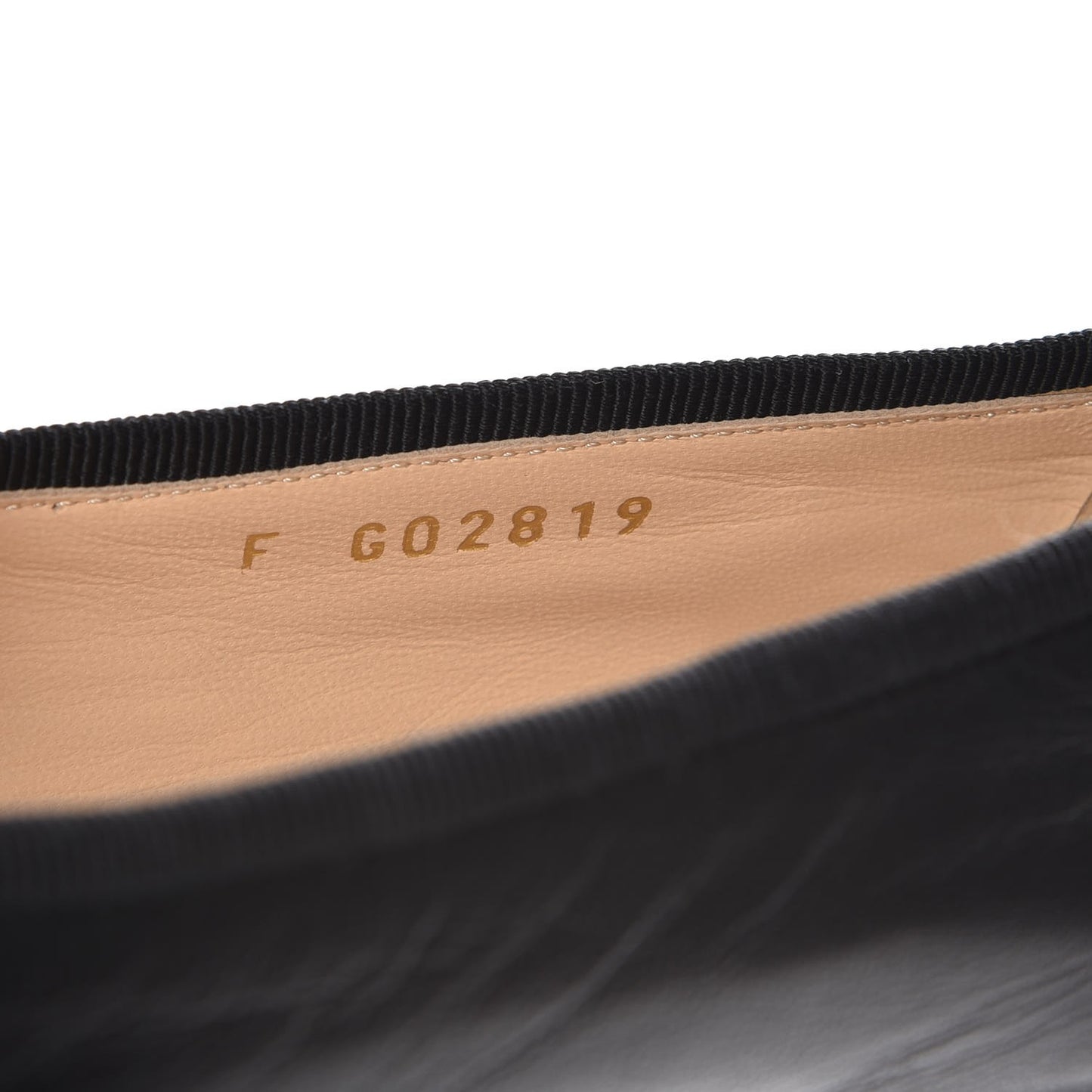 Lambskin Patent Cap Toe Ballerina Flats 38.5 Black