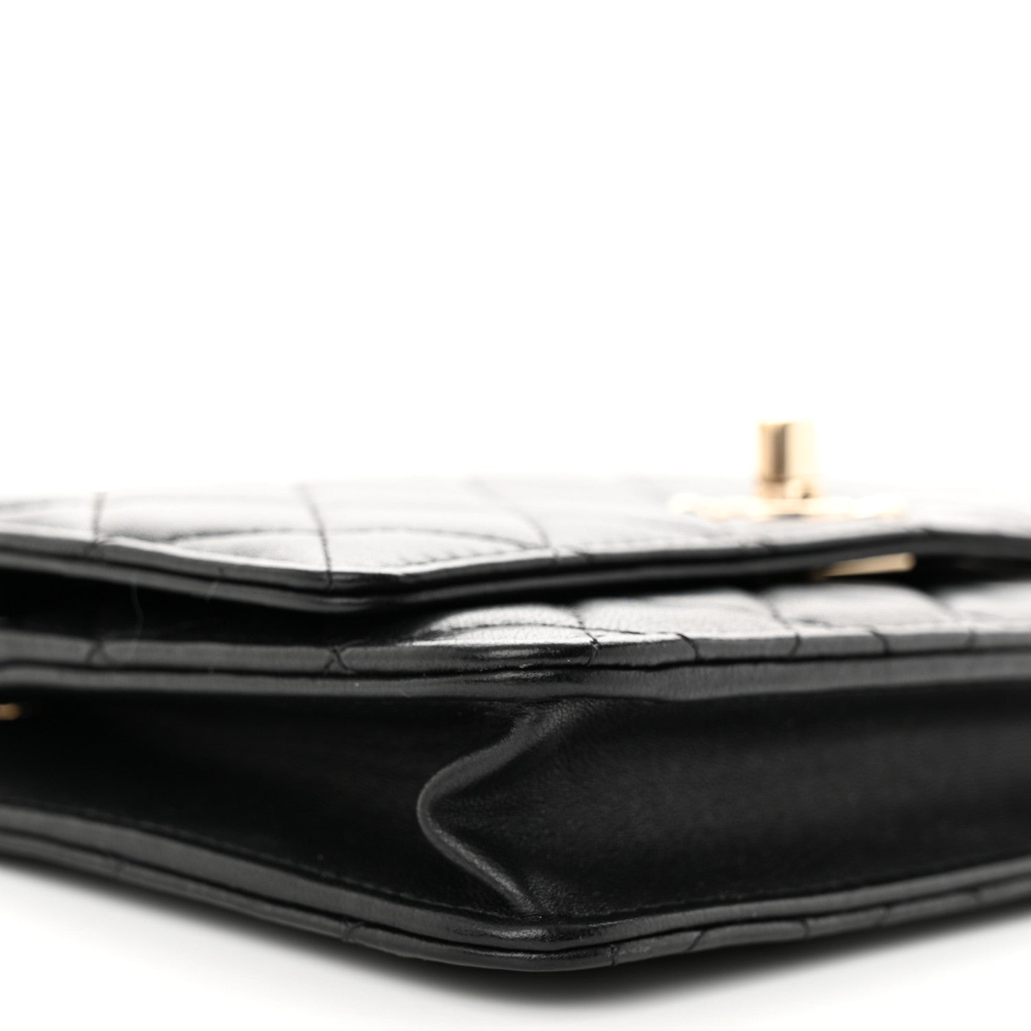 Chanel Lambskin Quilted Trendy CC Wallet On Chain WOC Black 10 of 12