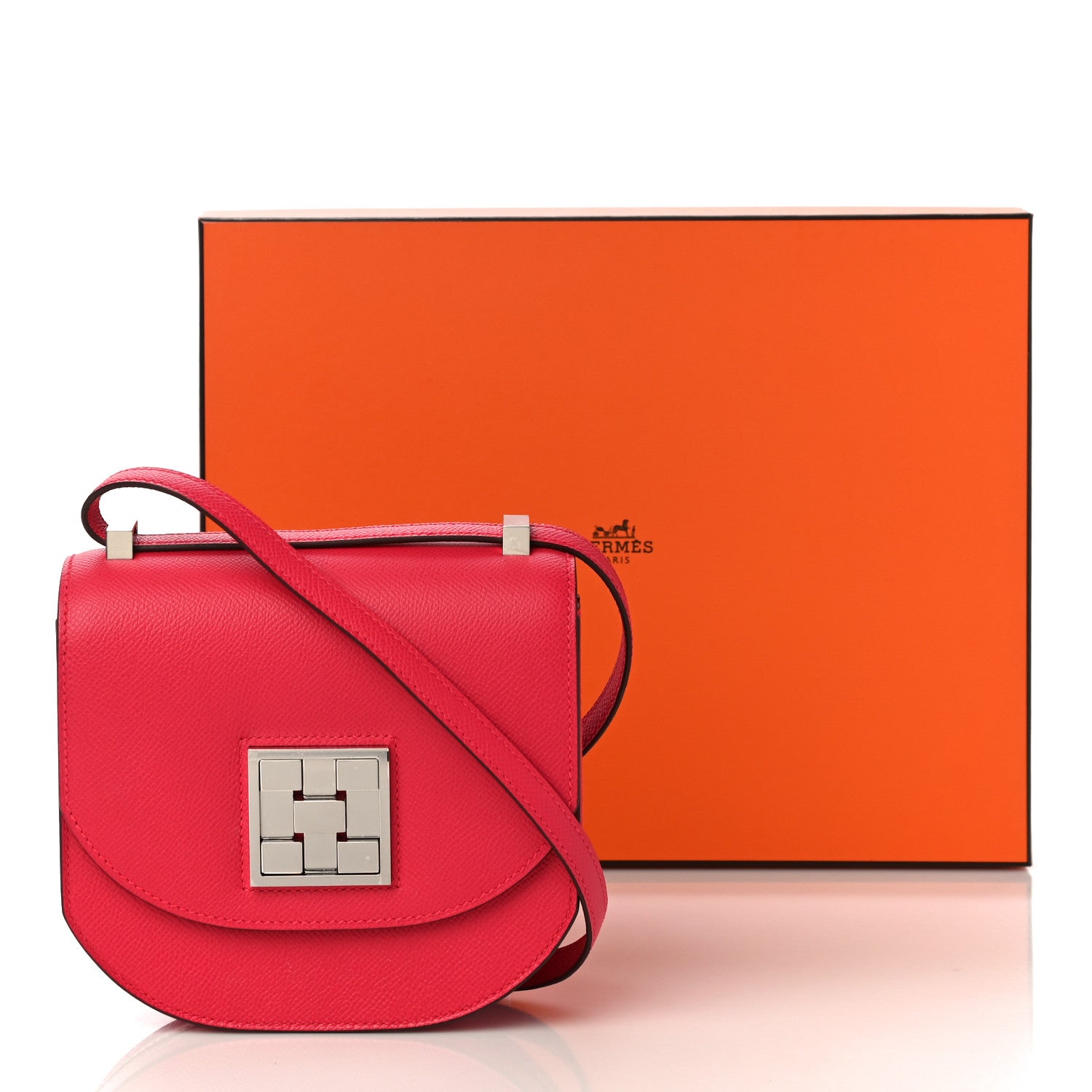 Hermes Epsom Mosaique Au 24-17 Rose Extreme 10 of 10