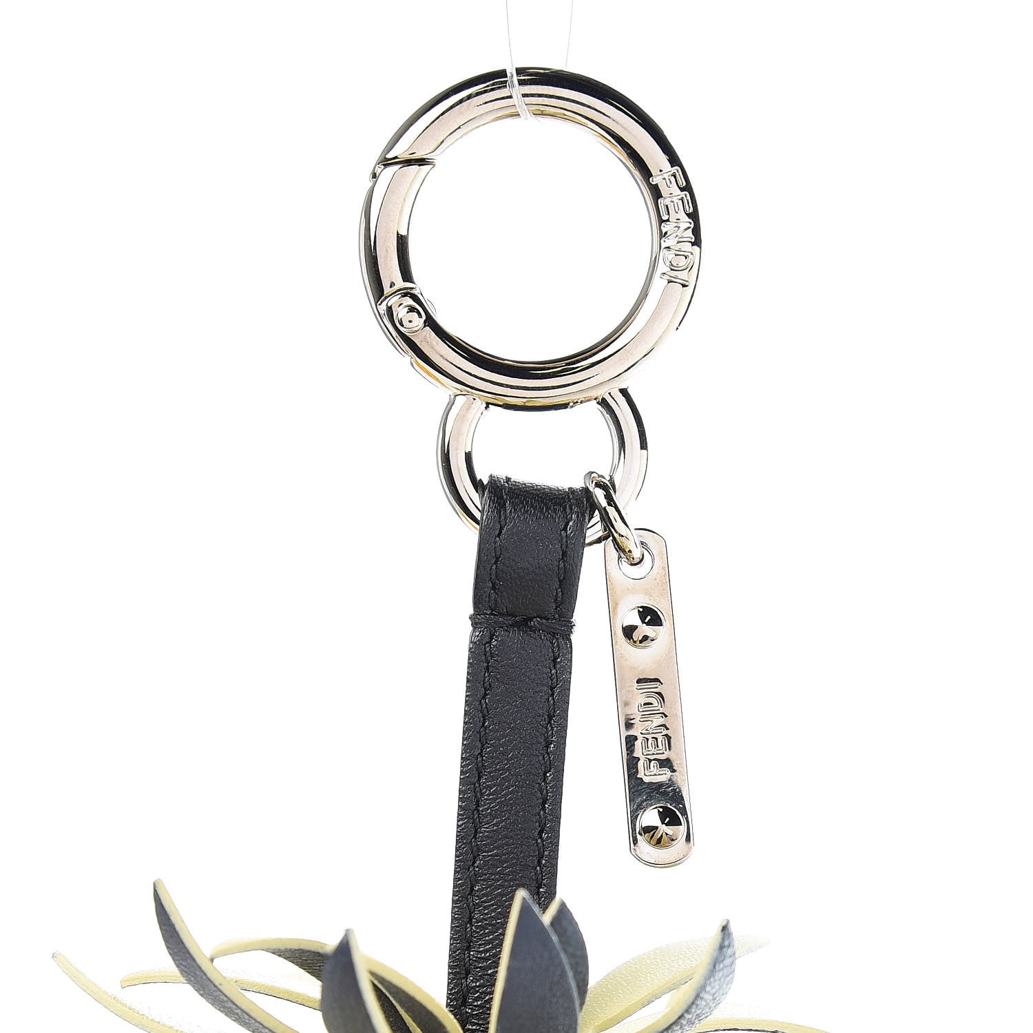 Fendi Fox Rabbit Fur Nappa Pineapple Bag Charm Rosa Scuro Banana Multicolor 3 of 5