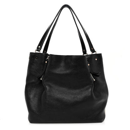 Burberry Grainy Calfskin House Check Medium Maidstone Black 1 of 10