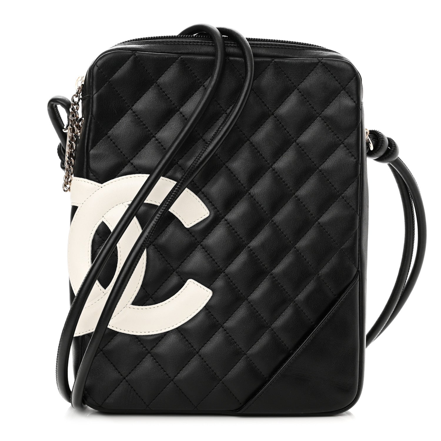 Chanel Calfskin Quilted Medium Cambon Messenger Black White 1 of 10