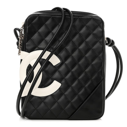 Chanel Calfskin Quilted Medium Cambon Messenger Black White 1 of 10
