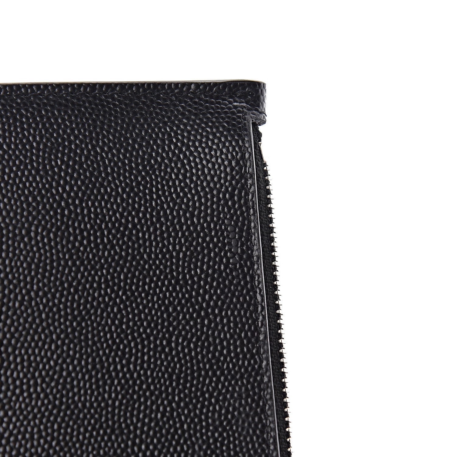 Saint Laurent Grained Calfskin 5 Fragments Zip Pouch Card Holder Black 11 of 14