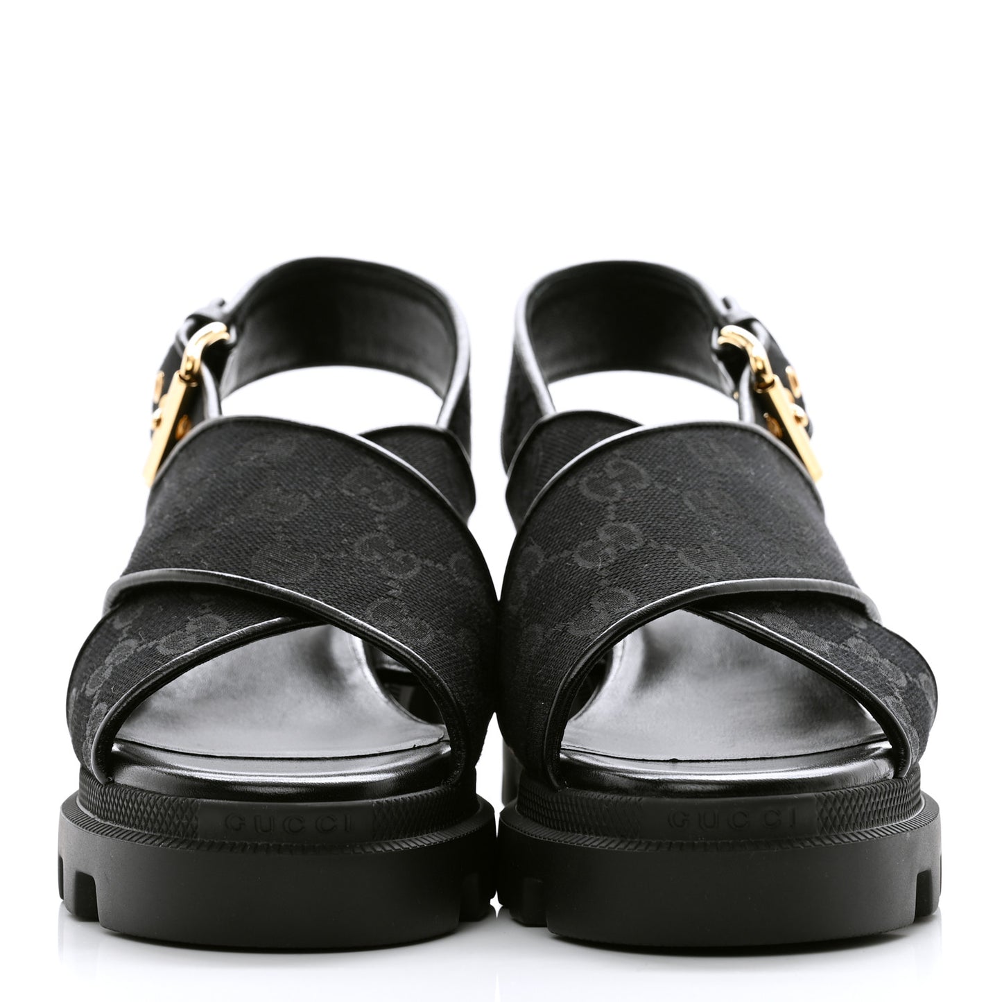 Monogram Granada Kid Trip 40/72mm Lug Sole Sandals 36.5 Black