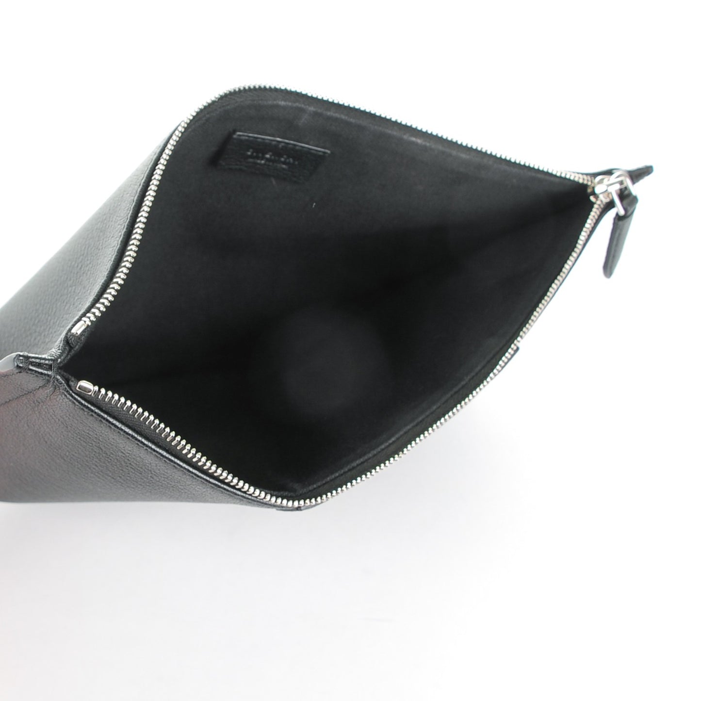 Sugar Goatskin Medium Antigona Pouch Black