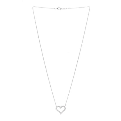 Tiffany Platinum Diamond Small Heart Pendant Necklace 3 of 5