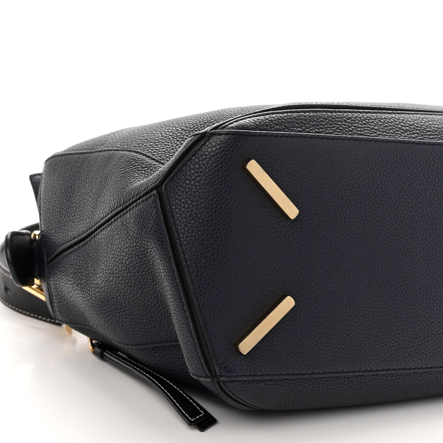 Calfskin Medium Puzzle Bag Midnight Blue Black