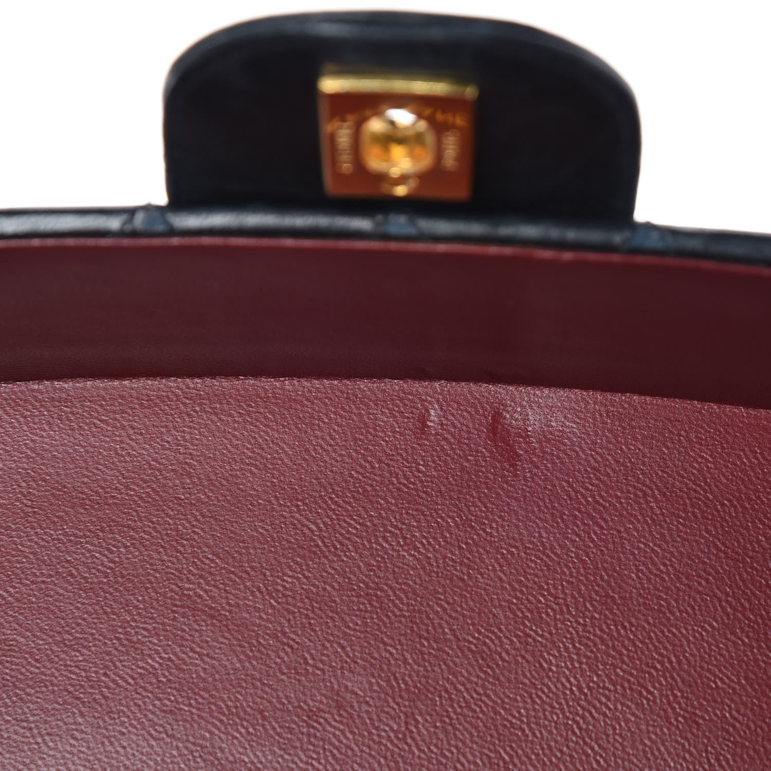Chanel Lambskin Quilted Oval Vanity Train Case Navy 12 of 22