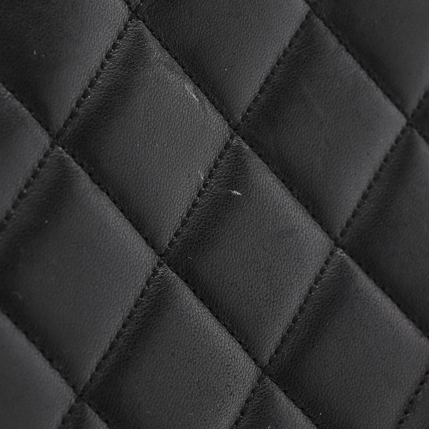 Lambskin Quilted Shoulder Bag Black
