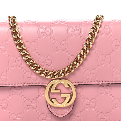 Gucci Guccissima Icon Chain Wallet Carmine Rose 6 of 8