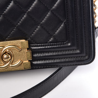 Chanel Lambskin Quilted Small Boy Flap Black 8 of 13