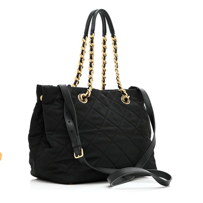 Prada Nylon Tessuto Impuntu Quilted Tote Black 3 of 10