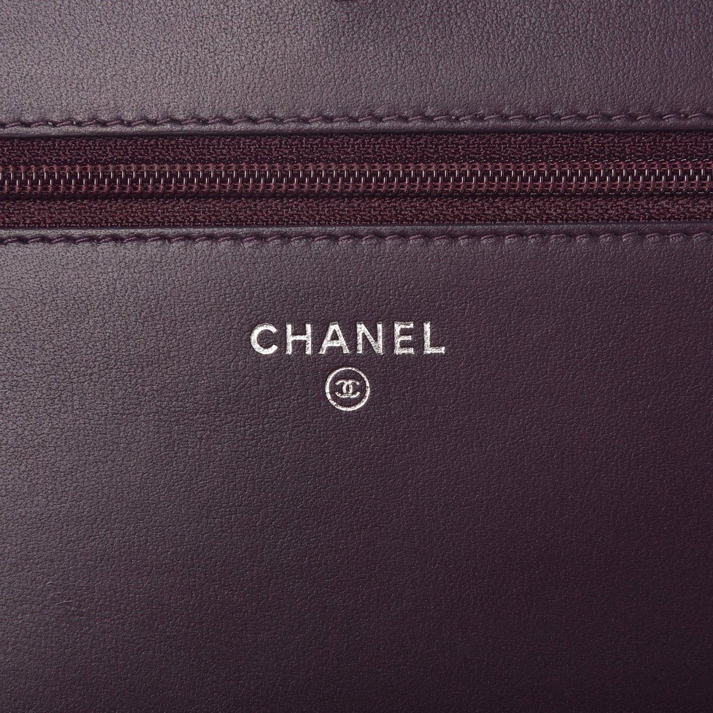 Caviar Quilted Diamond CC Wallet On Chain WOC Dark Purple