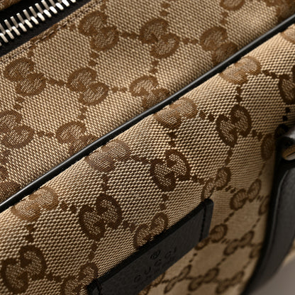 Gucci Monogram Dollar Calfskin Boston Duffle Bag Beige Ebony Testa di Moro Marrone Scuro 11 of 11