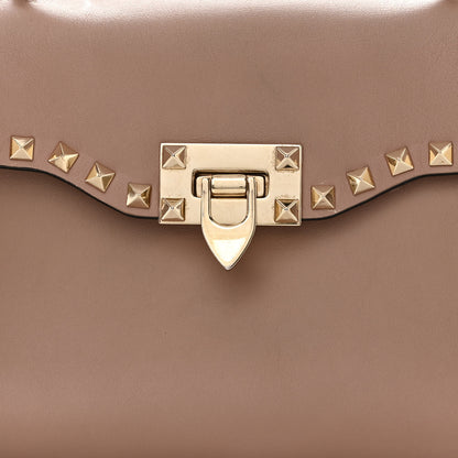 Valentino Garavani Vitello Small Rockstud Single Handle Flap Bag Poudre 8 of 11