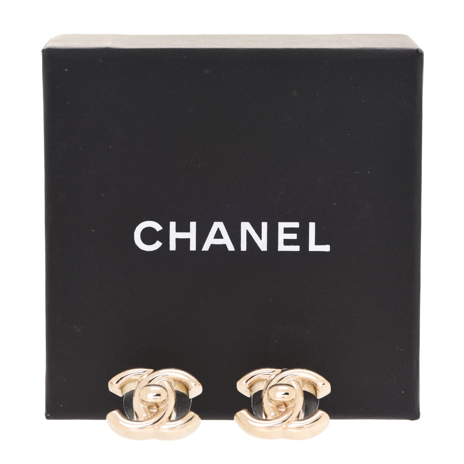 Chanel Metal CC Turnlock Earrings Gold 5 of 5