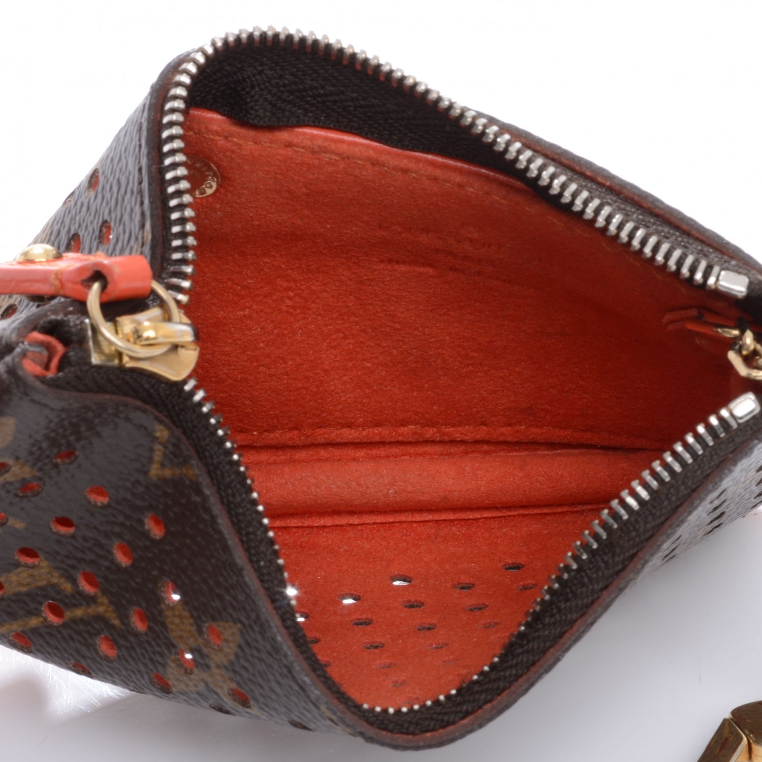 Louis Vuitton Monogram Perforated Key Pouch Orange 5 of 8