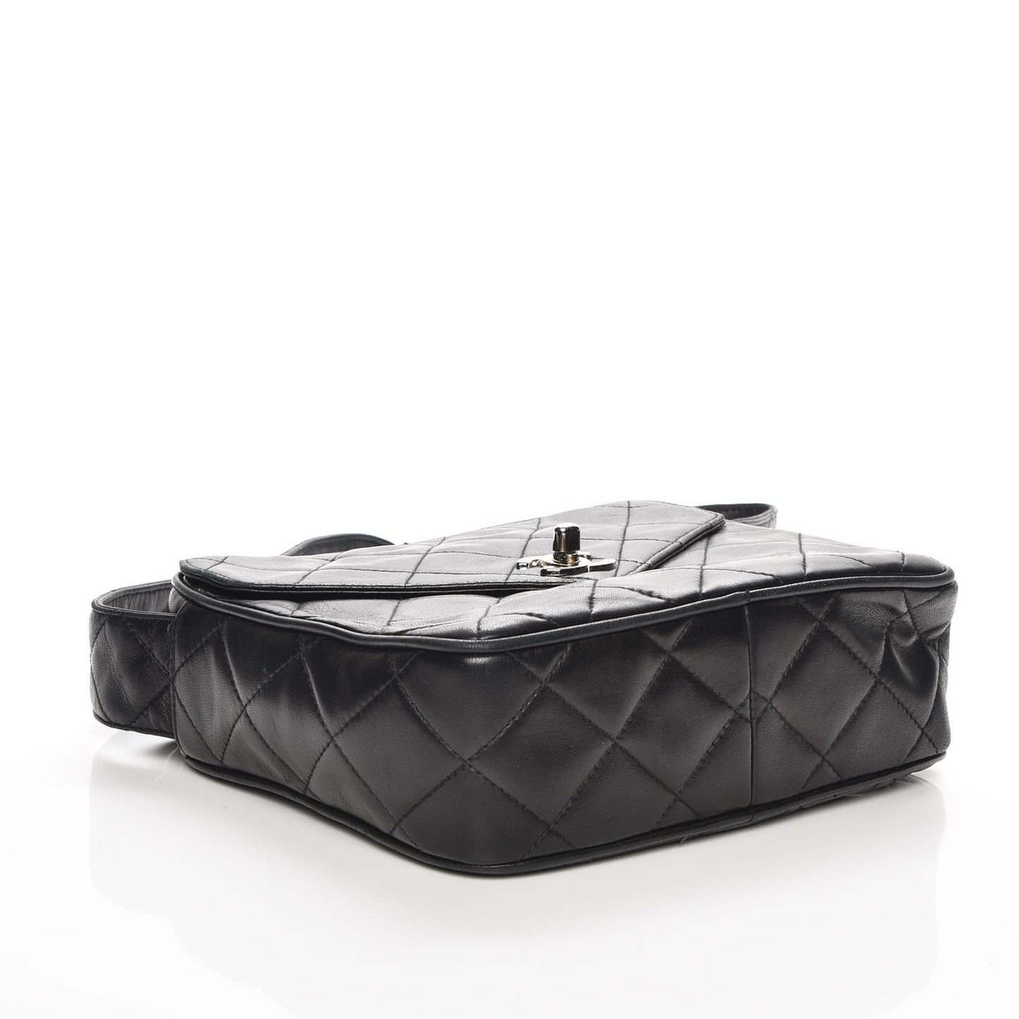 Lambskin Quilted Small Shoulder Bag Black