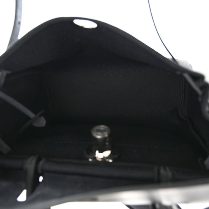 Hermes Military Toile Vache Hunter Herbag Zip Retourne 31 PM Black 6 of 11