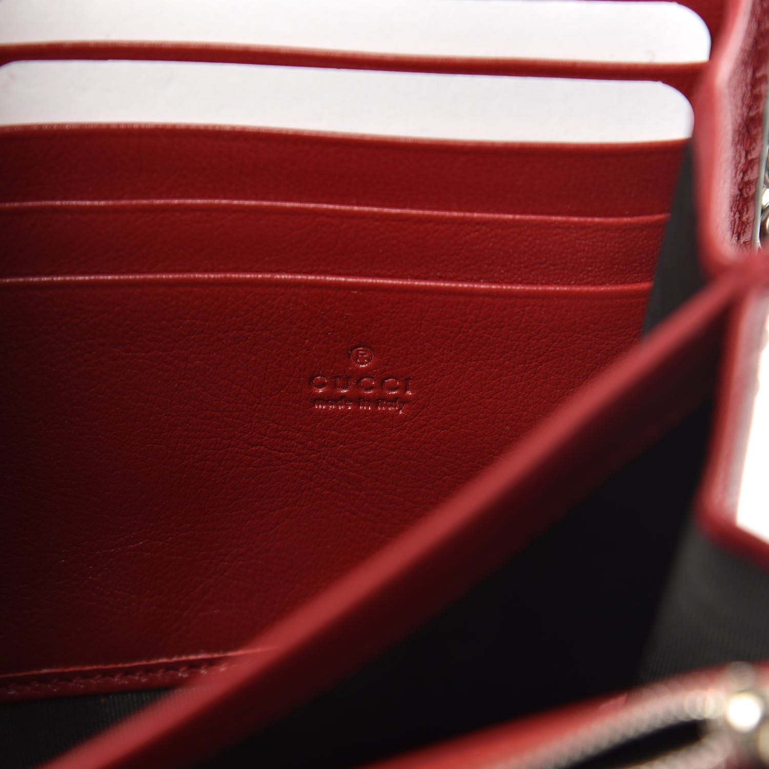 Gucci Tweed GG Monogram Mini Dionysus Chain Wallet Black White Romantic Cherry 6 of 10